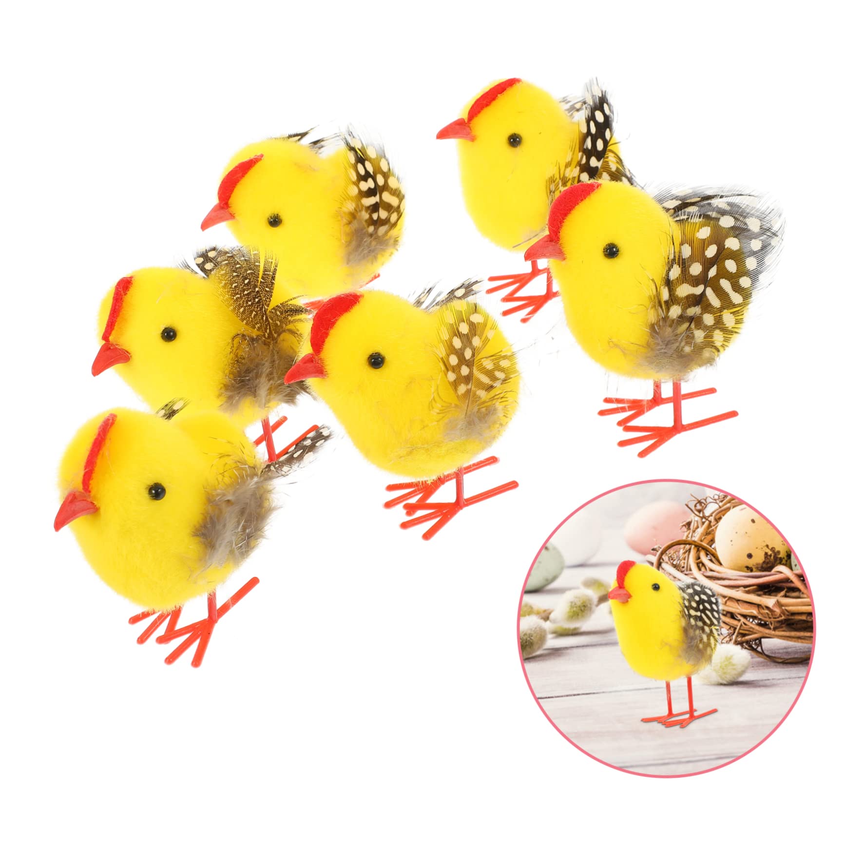 STOBAZA 24pezzi Decorazione Pasquale Figurine Plush Adorabili Per Scrivania e Decorazioni Per La Casa Per e