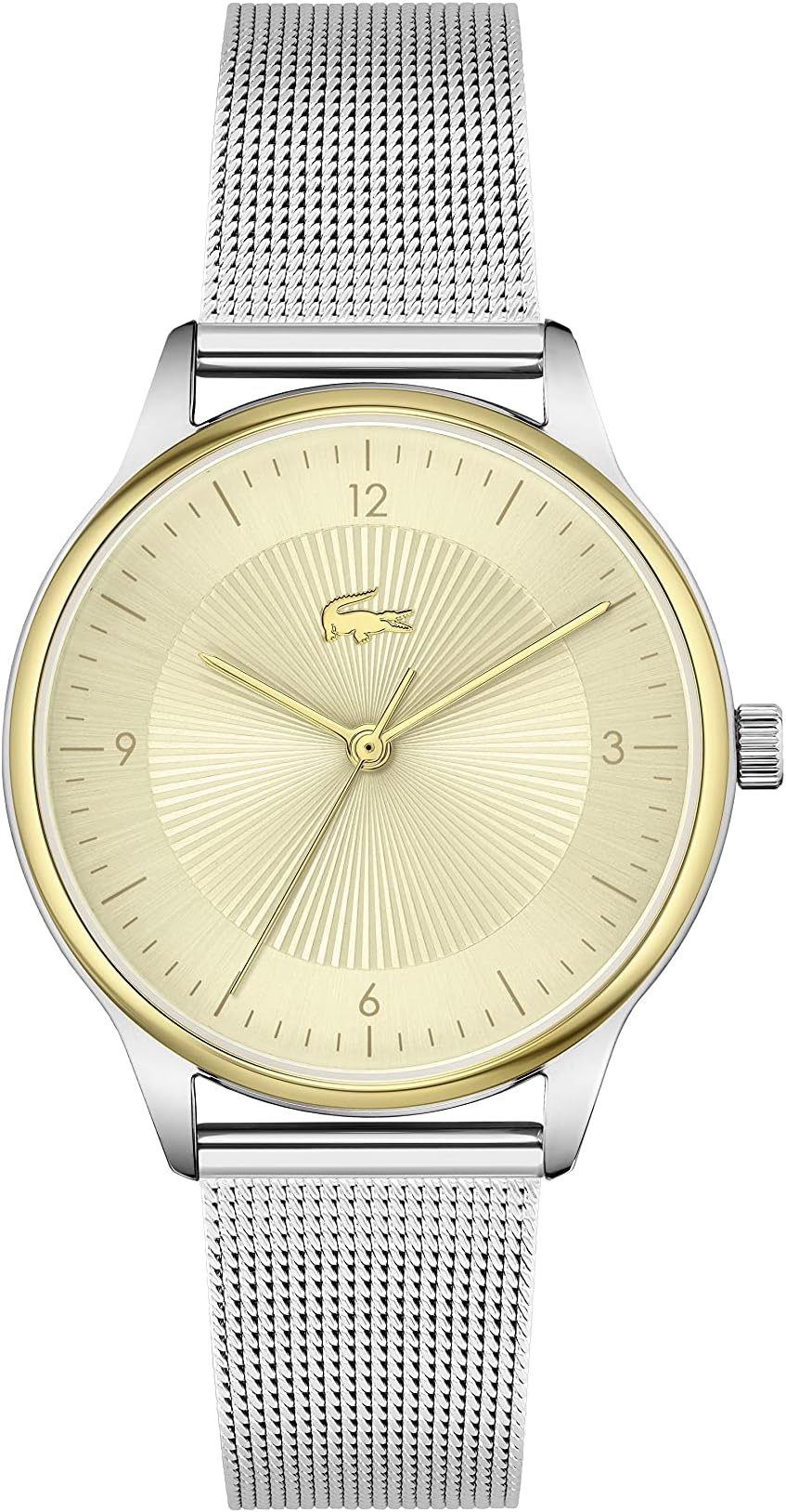 LacosteWomen's Quartz Watch with Stainless Steel Strap, Silver, 16 (Model: 2001186)