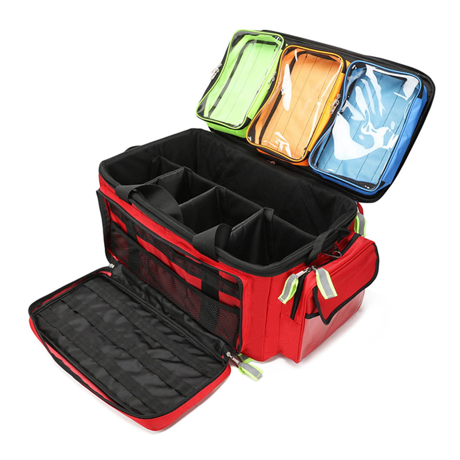 Trolley di grande capacità, kit di primo soccorso, borsa traumatologica professionale per sopravvivenza di emergenza, zaino medico multifunzionale