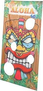 OHPHCALL Bean Bag Toss Game Hawaiian Party Toys 1 Set Sandbag Toss Game Banner Hawaiian Party Bean Bag Toy Interactive Toy Bean Bag Throwing Toy Parent-Beach Interactive Toy