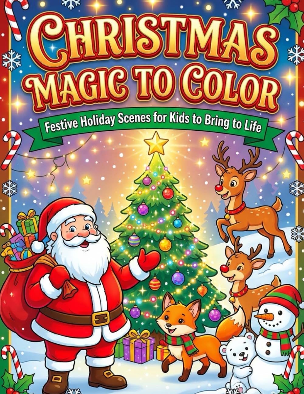 CHRISTMAS MAGIC TO COLOR: Festive Holiday Scenes for Kids to Bring to Life