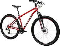 Caloi Bicicleta Montana, Aro 29, Tamanho 17, Câmbio 21 Velocidades, Vermelha