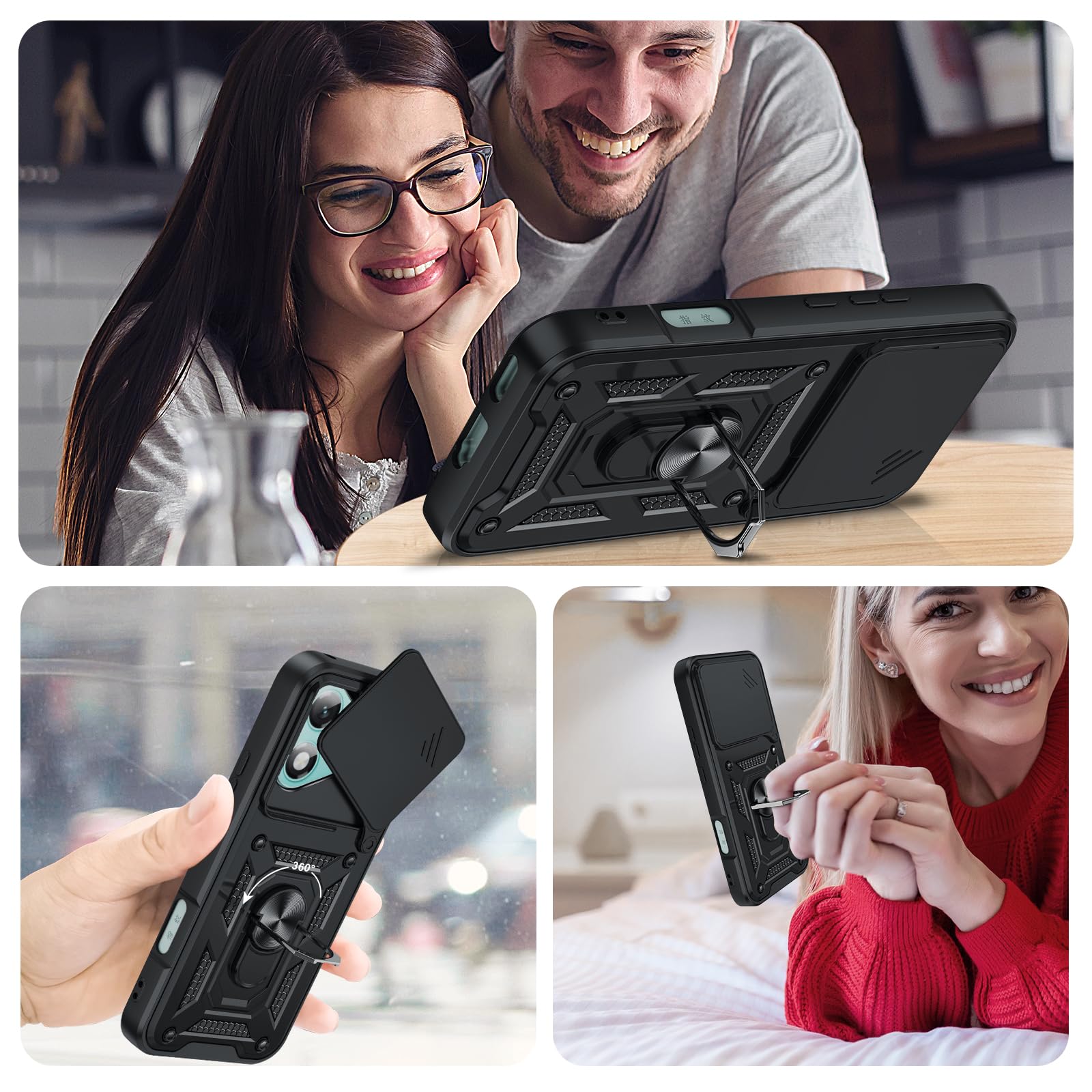XINNI Coque pour Xiaomi Redmi 9C NFC/Redmi 10A/9C Antichoc Housse avec Protège écran, 360 Degrés
