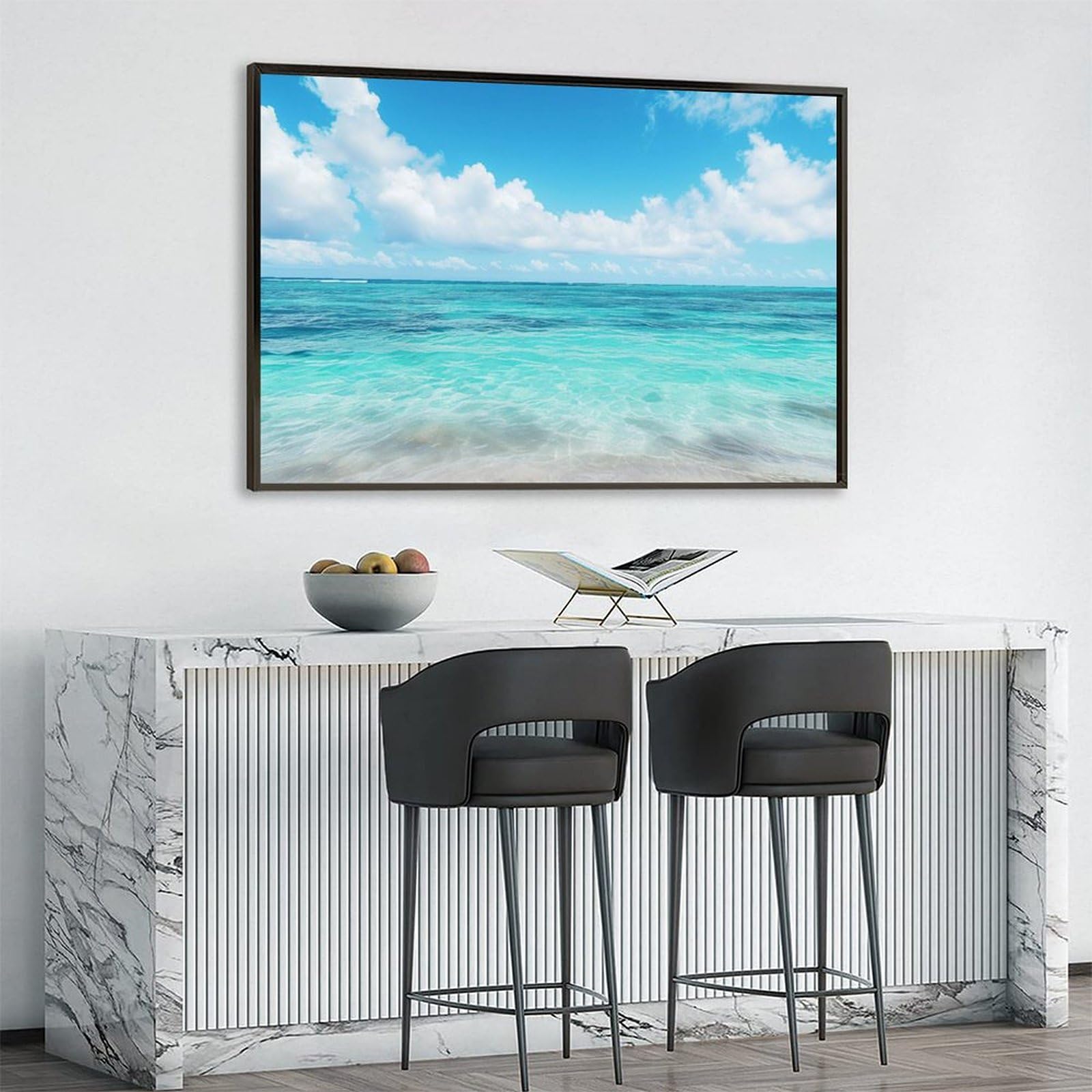 Amazon.co.jp: 絵画 青い海 アートパネル ポスター 美しい海の景色