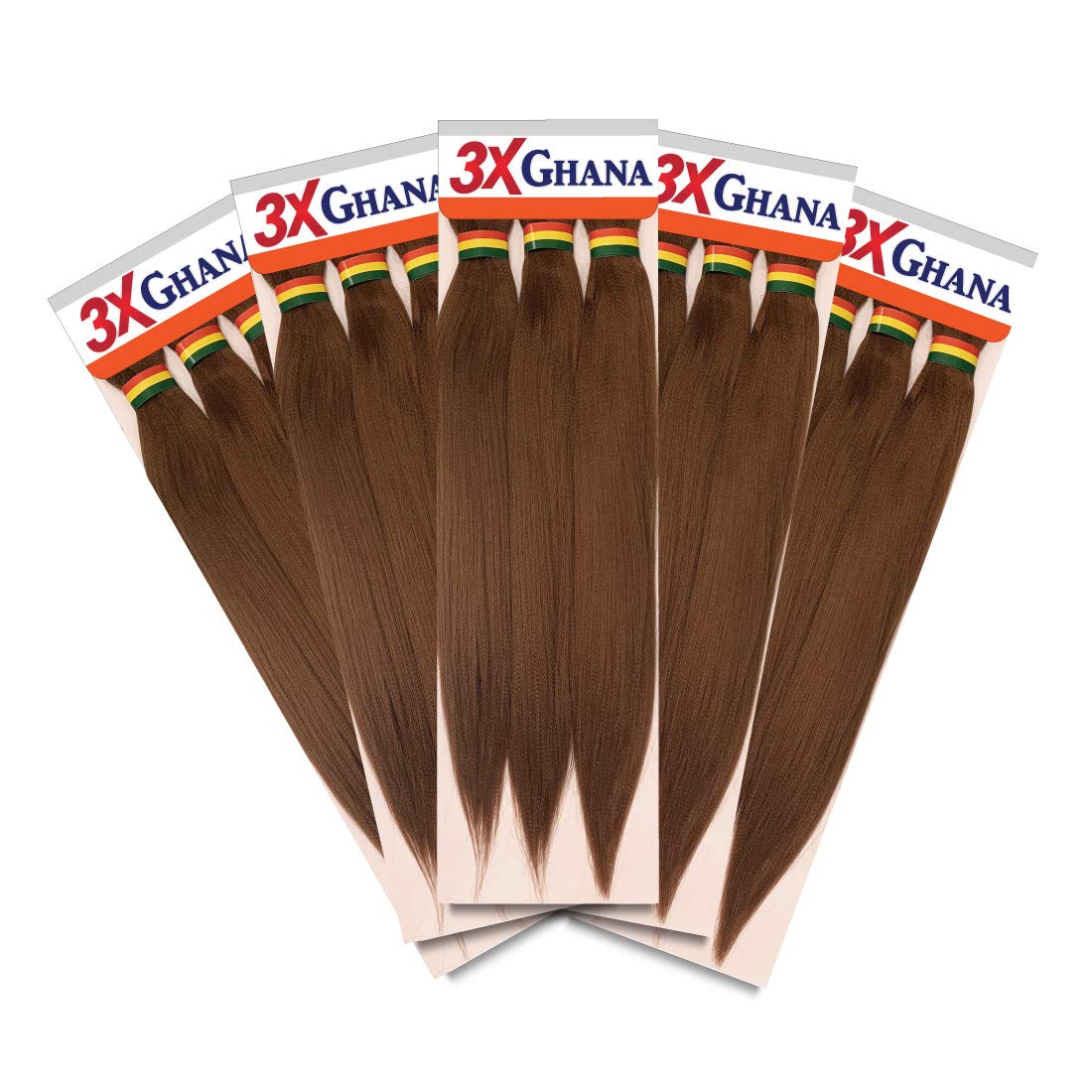 REALISTIC - Multi Pack Deals! Pre-stretched X-Pression 3X Ghana Braids unfolded 50" 100% Kanekalon Easy to Braid Itch Free (5-PACK, 30) E613XG5-305
