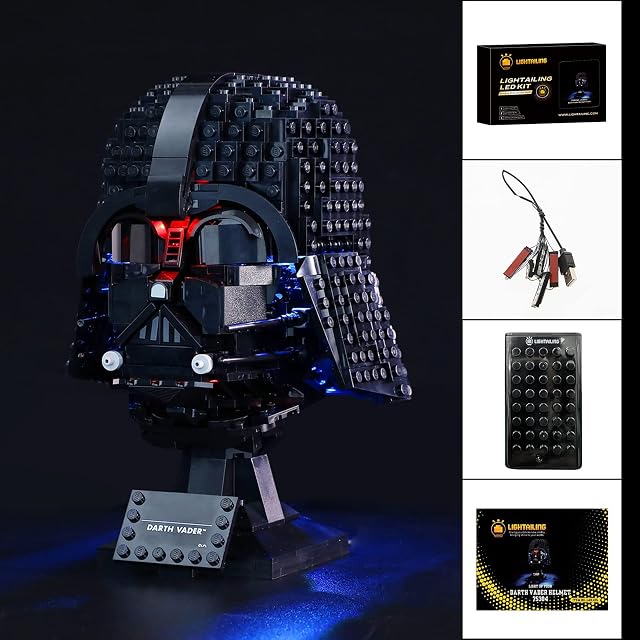 Foto 6 de 6 de LIGHTAILING Juego de Luces para Lego-75304 Casco de Darth Vader