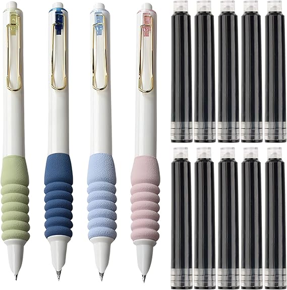 QUXVUIS Einziehbarer Füllfederhalter - Auslaufsicher 0,38mm Transparent