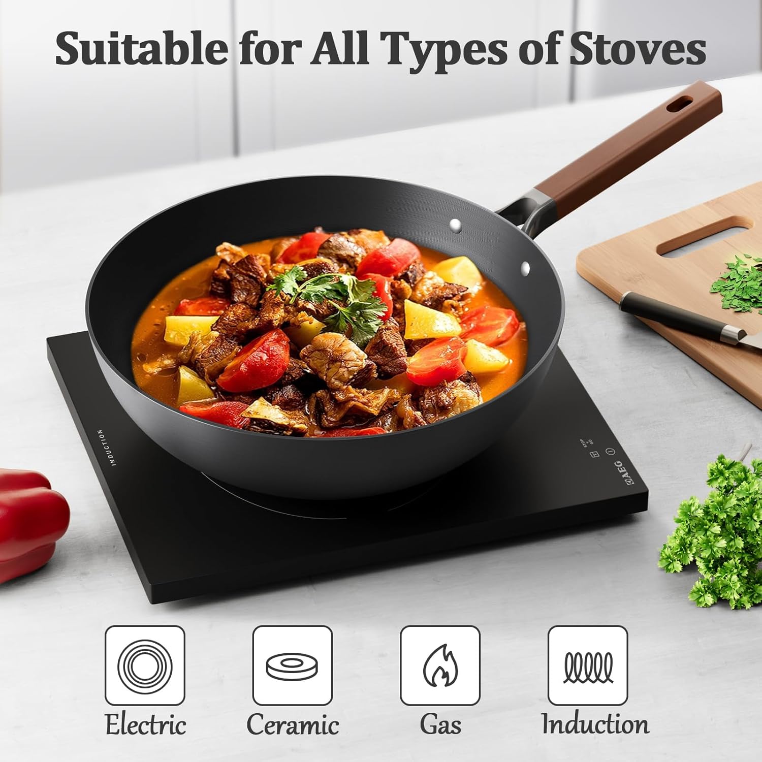 Wok on an Induction Cooktop