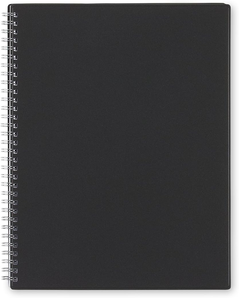 Blue Sky Smart Notes Professional Notebook, Wire-O Binding, 8.5″ x 11″, Black (14713)