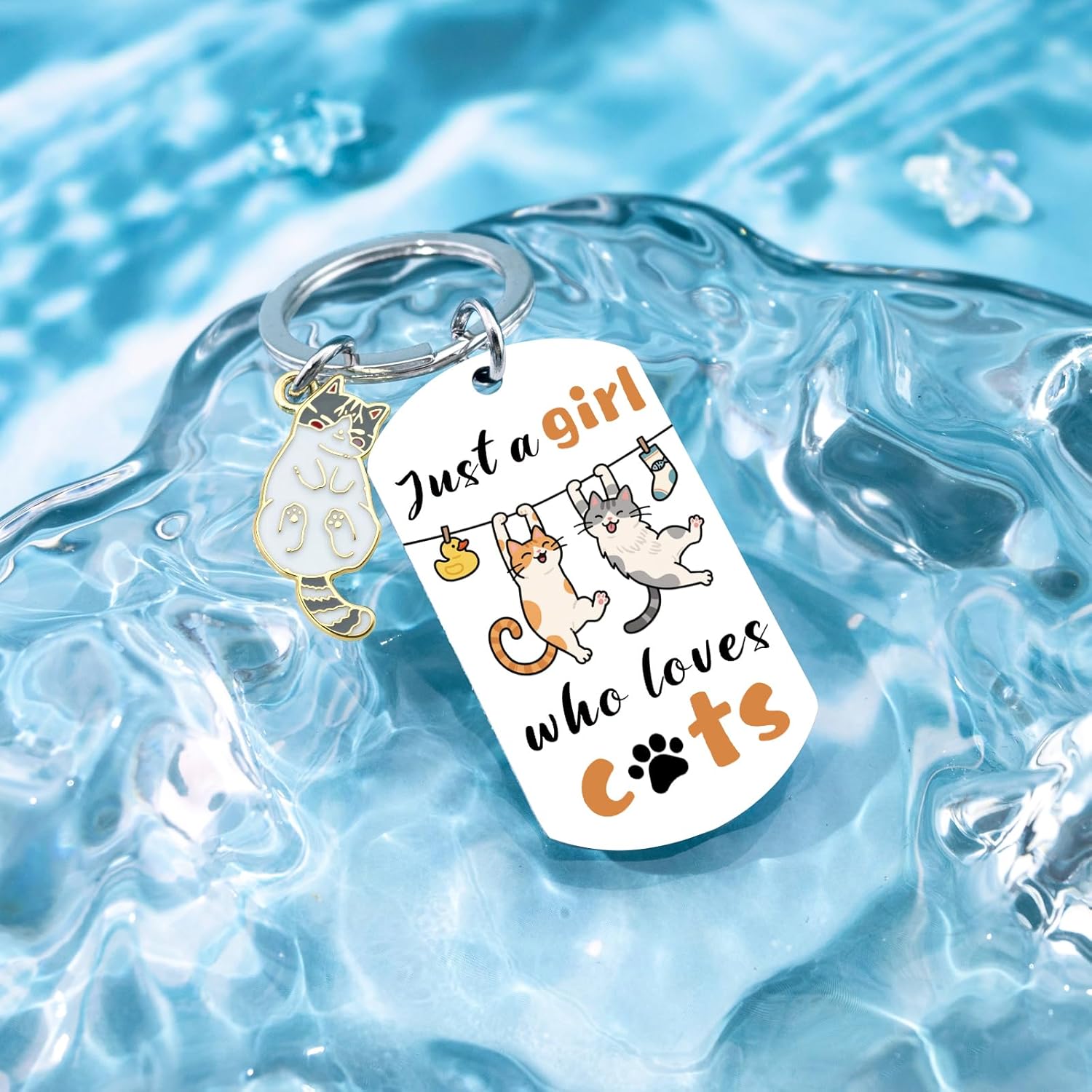 Cute Cat Keychain Cat Themed Gifts For Women Cats Lover Gifts For Women Girl Cats Mom Gift For Birthday Christmas Mothers Day Present Ideas Stocking Stuffers - Image 5