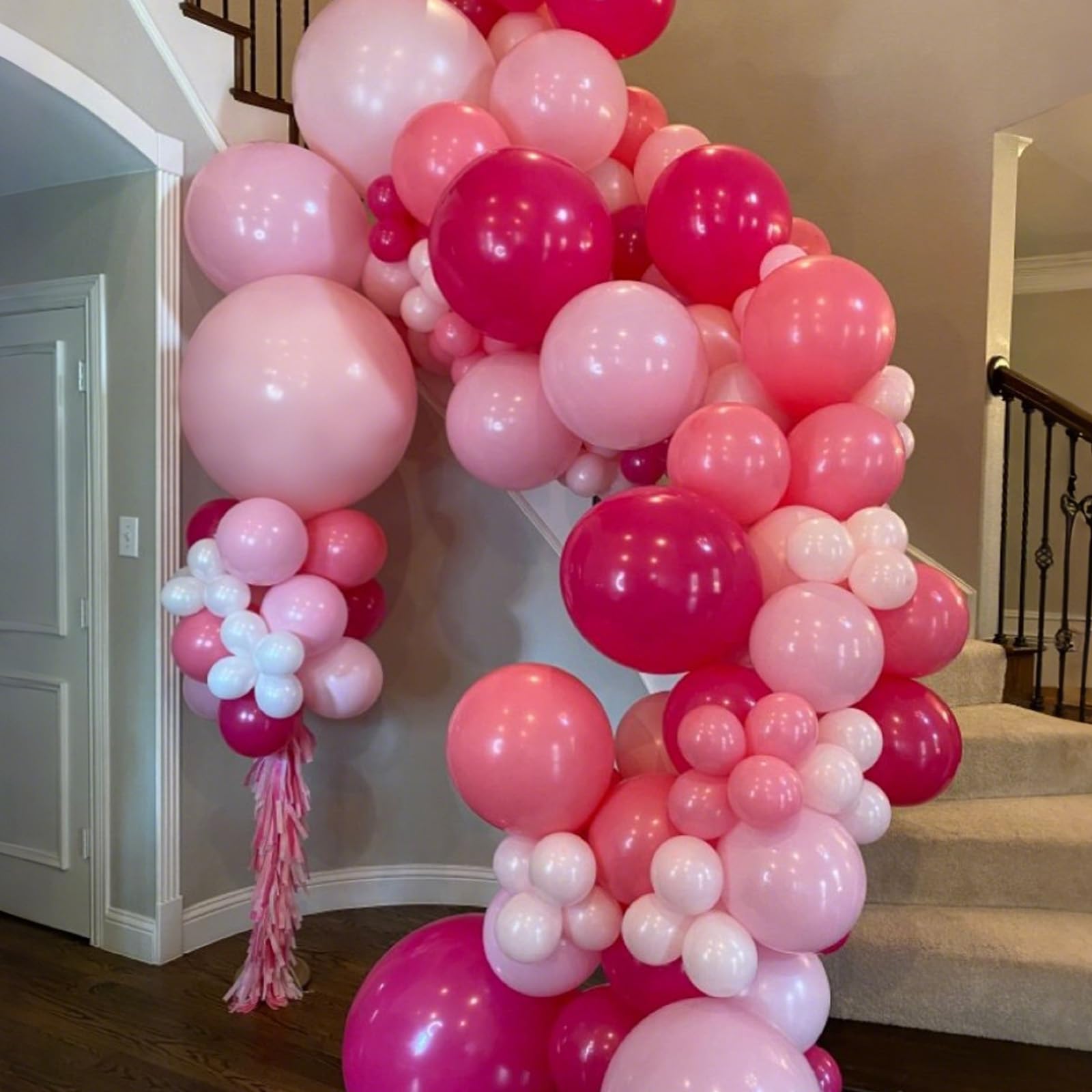 Gorący różowy balon, 60 szt., 30 cm, różowa lateksowa kokarda, różowe kropki, metaliczne różowe balony z konfetti dla dzieci, dziewczynki, motyw myszy, na urodziny, różowe, mini dekoracje imprezowe,