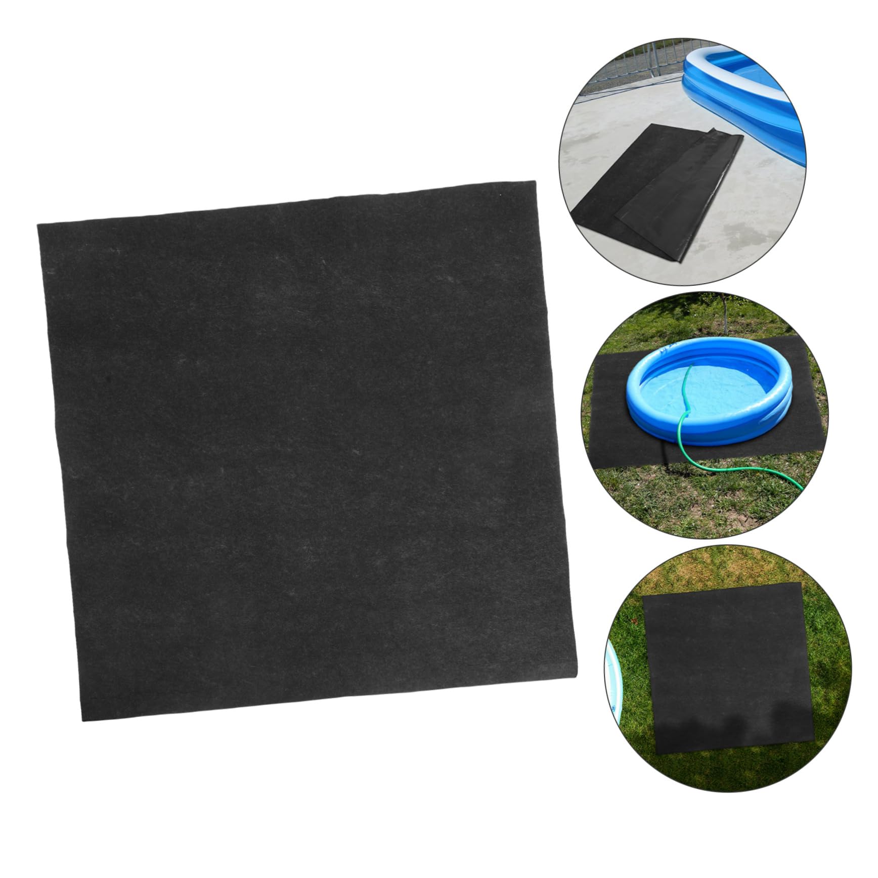 Tapis Gonflable pour Baignoire à Rembourrage Noir 1pc en Feutre Pe