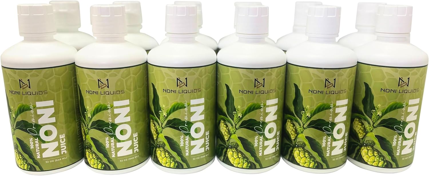 Noni Liquids 12 Pack Noni Juice Authentic Premium Hawaiian Noni. No Added Flavors