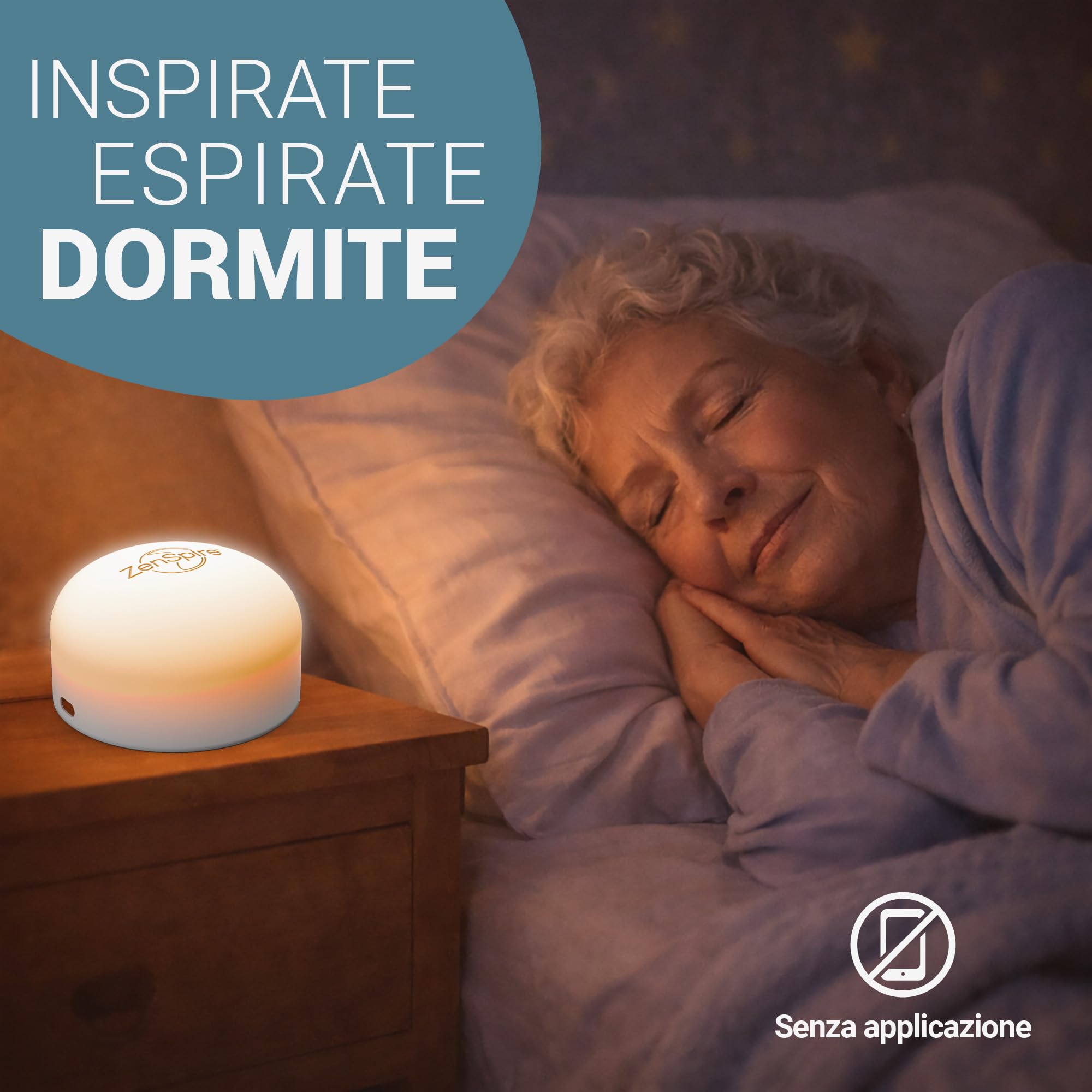Zenspire+ Dispositivo Anti-Stress per Sonno e Relax | Coerenza Cardiaca e Meditazione | Aiuto Naturale contro Ansia e Stress | Luce Zen, Suono Bianco e Vibrazione (Pack 2)
