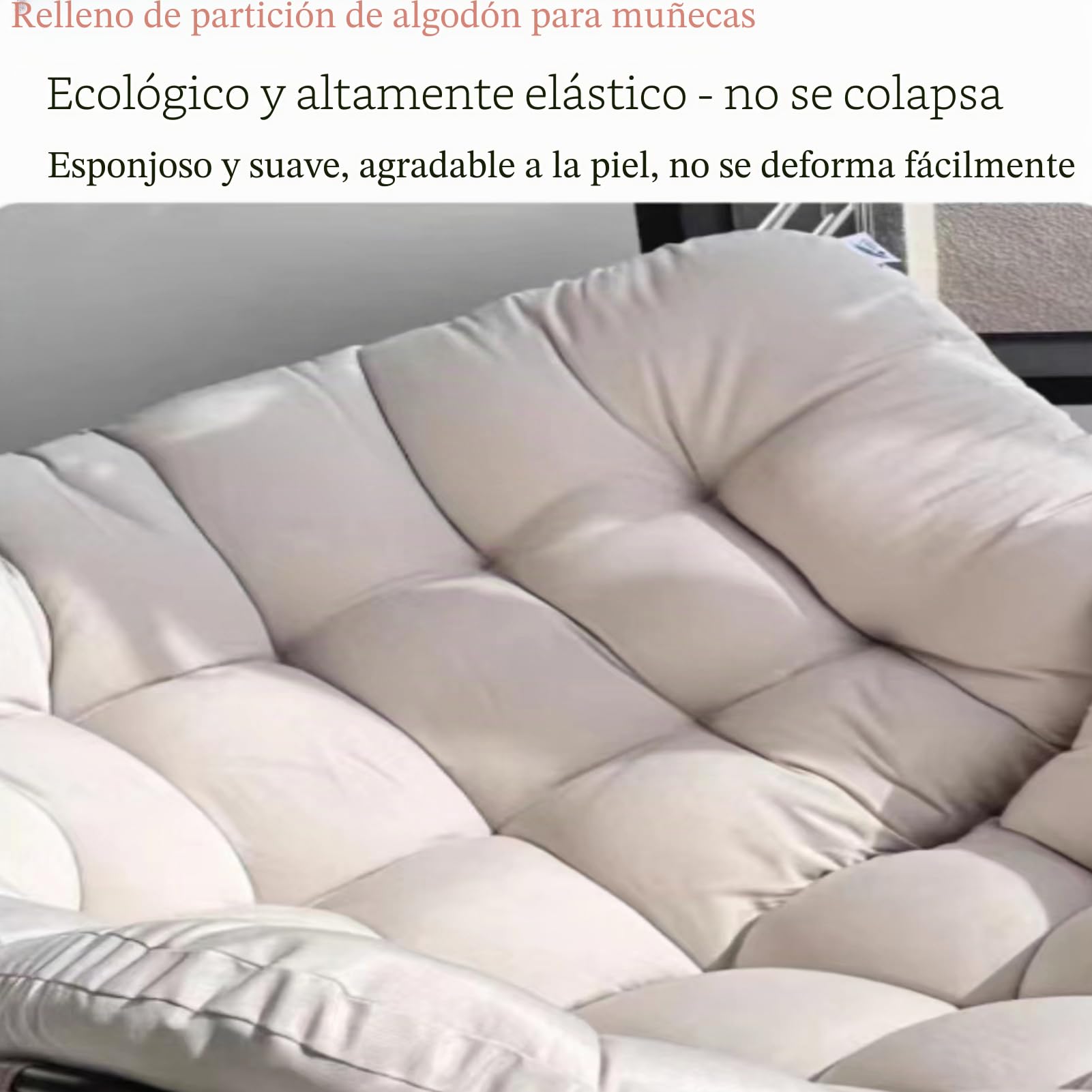 Cojines para silla mecedora - Relleno de algodón suave, diseño antideslizante para sillas Egg Freestyle de interior/exterior - Soporte tapizado cómodo, 4 cm de grosor, tamaño 37,4 x 45,2 cm