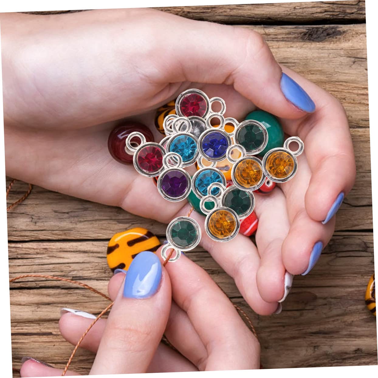 200 Pz Pendente Dei Monili Materiale Dei Gioielli Fai Da Te Creazione Di Gioielli Accessori Della Pietra Preziosa Ciondola I Fascini Vestito Della Pietra Preziosa Accessorio