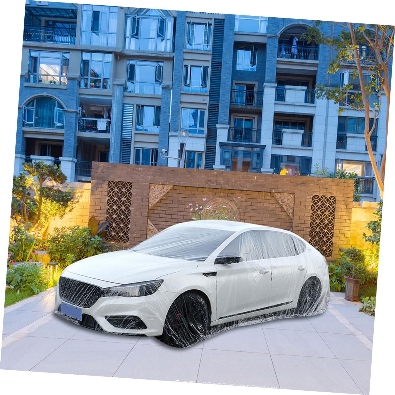 Mobestech Weather Car Cover Disposable Vehicle for Outdoor Use Full Coverage Design for Sun Rain and Snow Fit — view 5