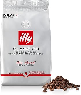 illy Classico Coffee Beans, Medium Roast, 100% Arabica, Ideal for Moka Pots, Filter, Espresso & Lungo, 500g Refill Pouch