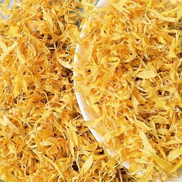 Gold Marigold Petals, 100% Natural Calendula Chrysanthemum, 10g/ 0.35oz Dried Flower Petals for Tea Blends, Bath Salts, Wedding Confetti, Crafts