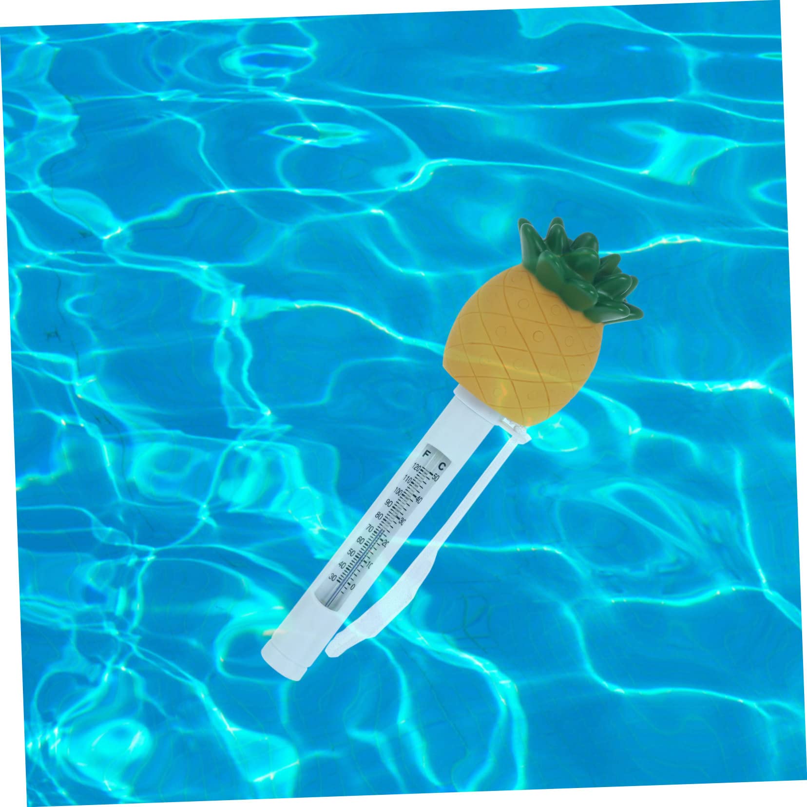 Yardwe 2stücke Pineapple Floating Swimming Pool Thermometer Cartoon Pool Scale Thermometer Für Genaue Temperaturmessung Schwimmbad Und Für Spaß Im Wasser