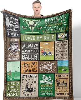Golf Gifts for Men, Golf Gifts for Men Unique, Funny Golfing Gift, Cool Golfing Gift Idea for Golfers, Golfer Birthday Present Blanket 60” x 50”