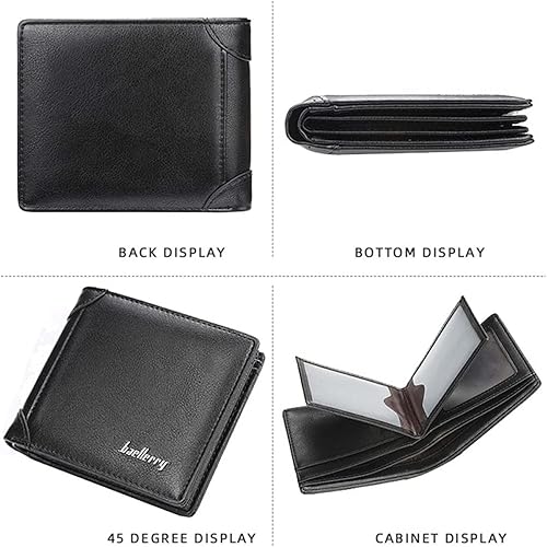 Miniatura 4 de MOTOZA New Classic Vertical Men Leather Wallet Man Business Card Holder ID Package Slots Credit Purse Wallets Pocket Money Bag (Color Brown