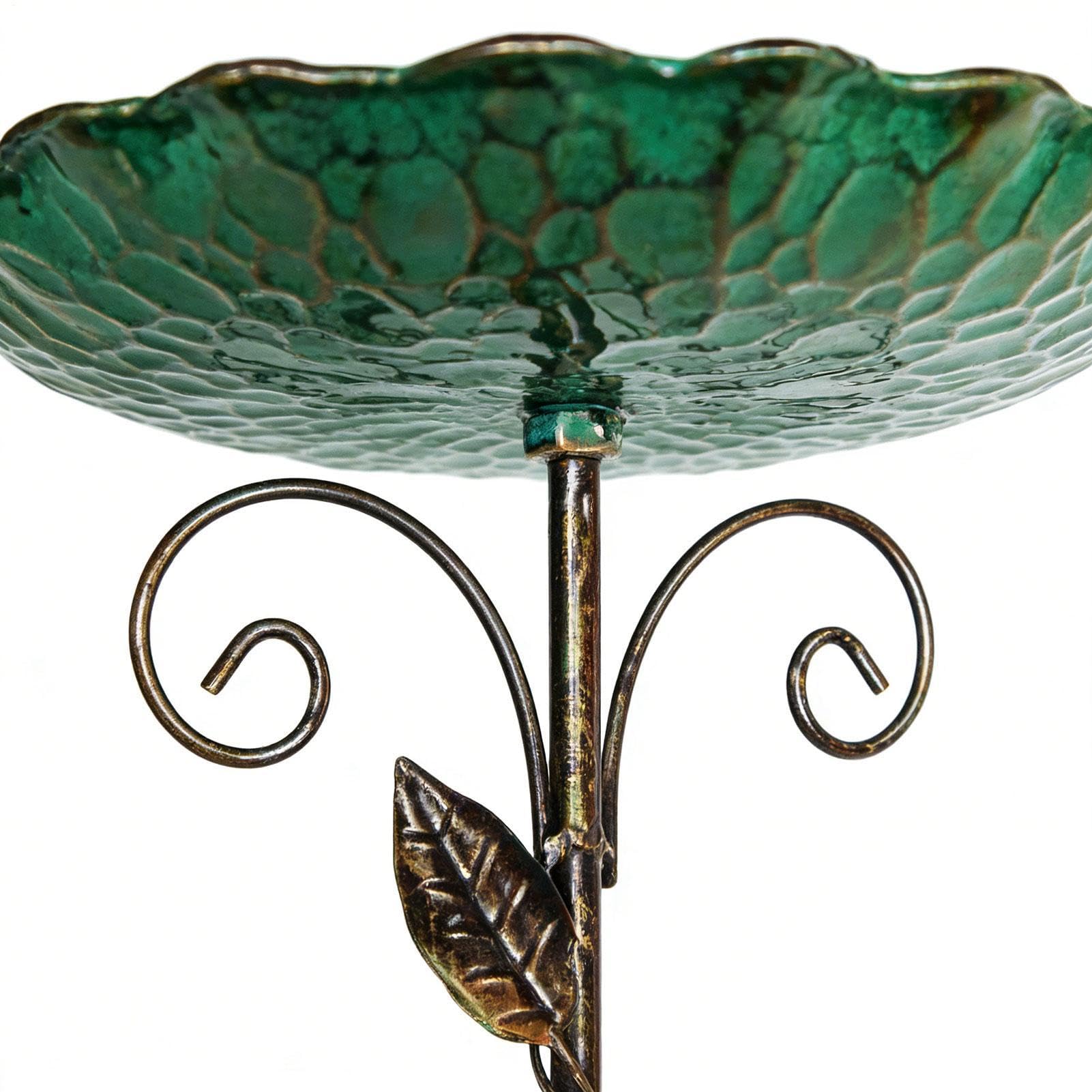 Bagno per Uccelli da Esterno,Alimentatore ad Acqua da 76 cm di Altezza - Fontana per Uccelli con Picchetto in Piedi | per Paesaggio Prato Giardino Cortile Esterno