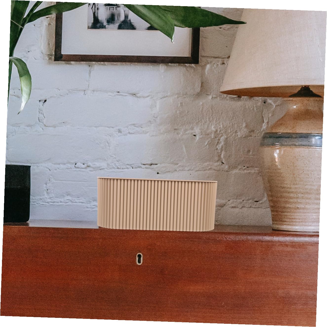 Ipetboom Boîte de Gestion des Câbles Grosse Taille Rangement pour Prises et Câbles Plastique ABS Résistant Couleur Beige Clair Adaptée Bureau et Salon Organiseur pour Multiprises et
