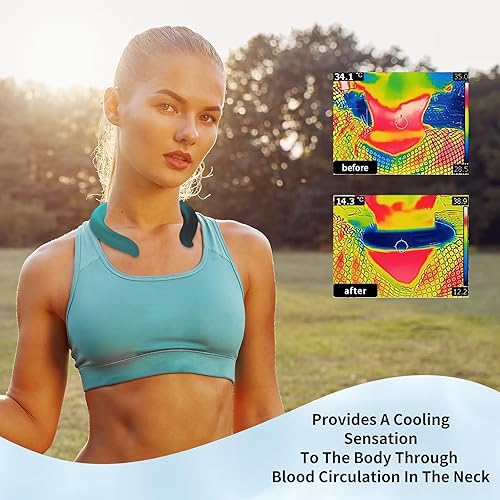 Miniatura 3 de Tubo de enfriamiento para el cuello, anillo de hielo refrescante portátil para climas cálidos, envoltura de cuello reutilizable para trabajadores al