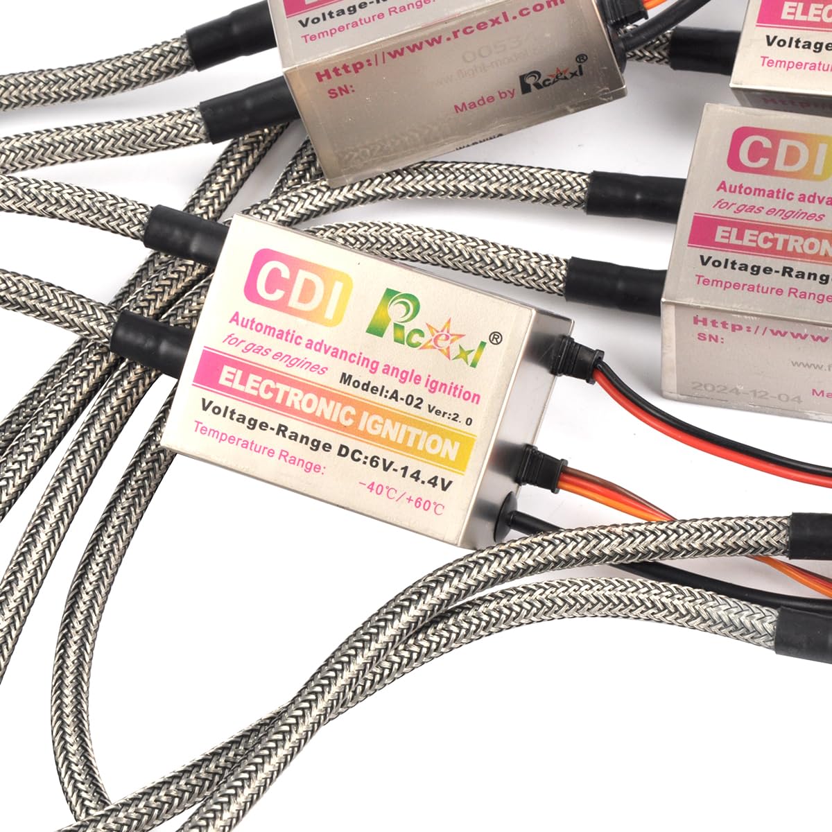 Rcexl Accensione Singola/doppia CDI NGK-ME-8 1/4-32 90/ 120 Gradi O Drta Per Motore DLE A Benzina A Gas RC Aereo - Foto 5
