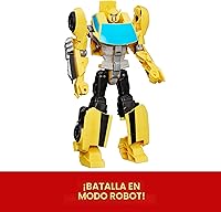 Vista 4 de Transformers juguetes figura de acción heroica de Bumblebee - Figura atemporal de gran escala, se transforma en coche de juguete amarillo, 11