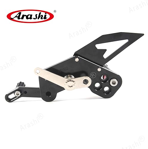Miniatura 131 de Arashi reposapiés para motocicleta, accesorios ajustables, juego de reposapiés traseros Negro