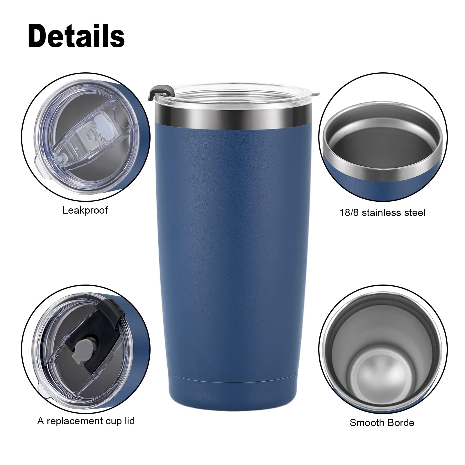 Livole Thermobeker voor mannen en vrouwen, autobeker, koffiebeker-to-go, roestvrijstalen beker met rietje en deksel, dubbelwandige vacuüm geïsoleerde drinkbeker, campingbeker, 900 ml, rood