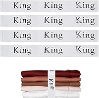 Vista 7 de 4 correas ajustables entrecruzadas para sábana bajera (4 unidades, color negro)