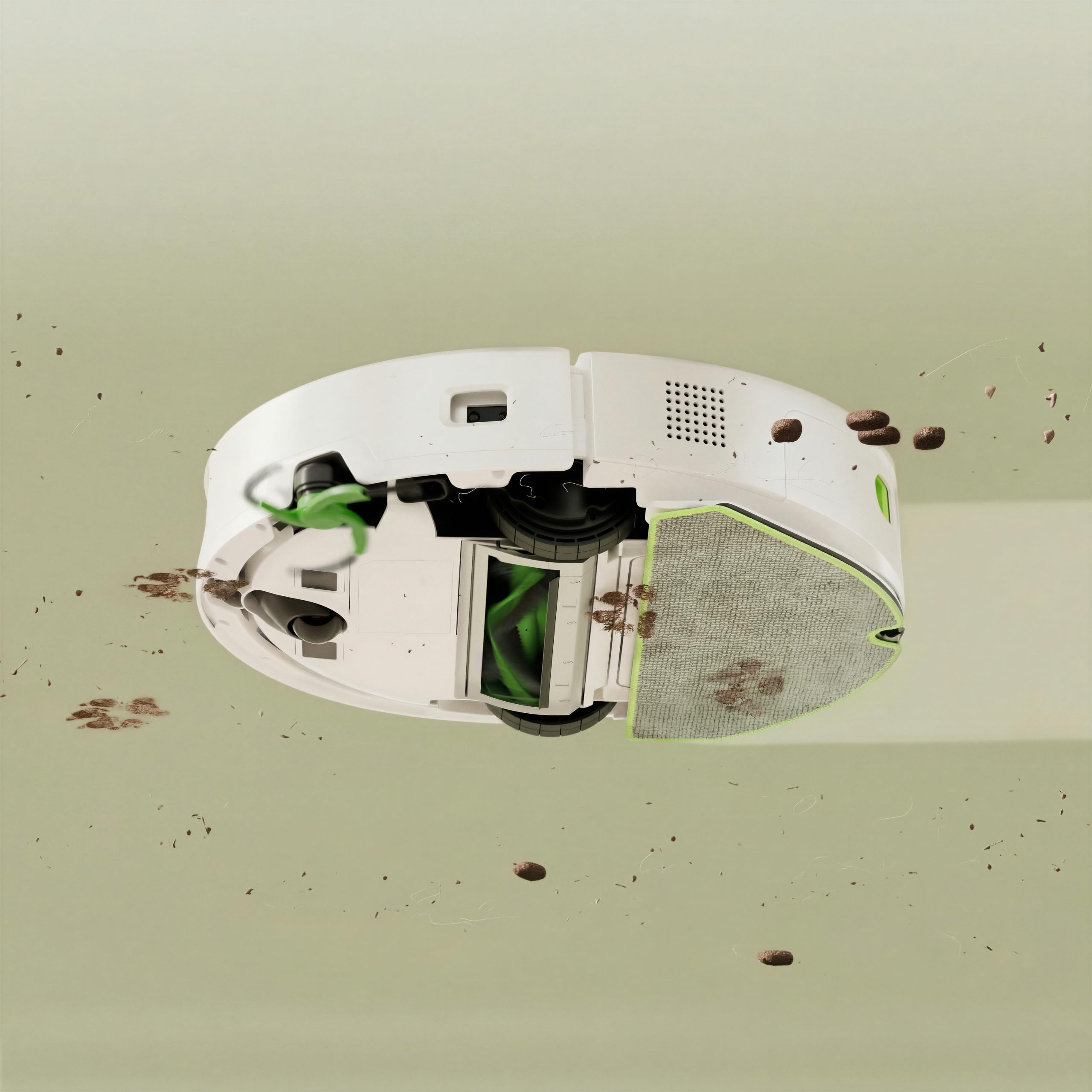 iRobot Roomba 115 Combo - Robot Aspirateur Laveur 2en1 - Puissance d'Aspiration de 15KPa - Brosse latérale étendue - Lingette de Lavage déportée - Navigation LiDAR - Blanc