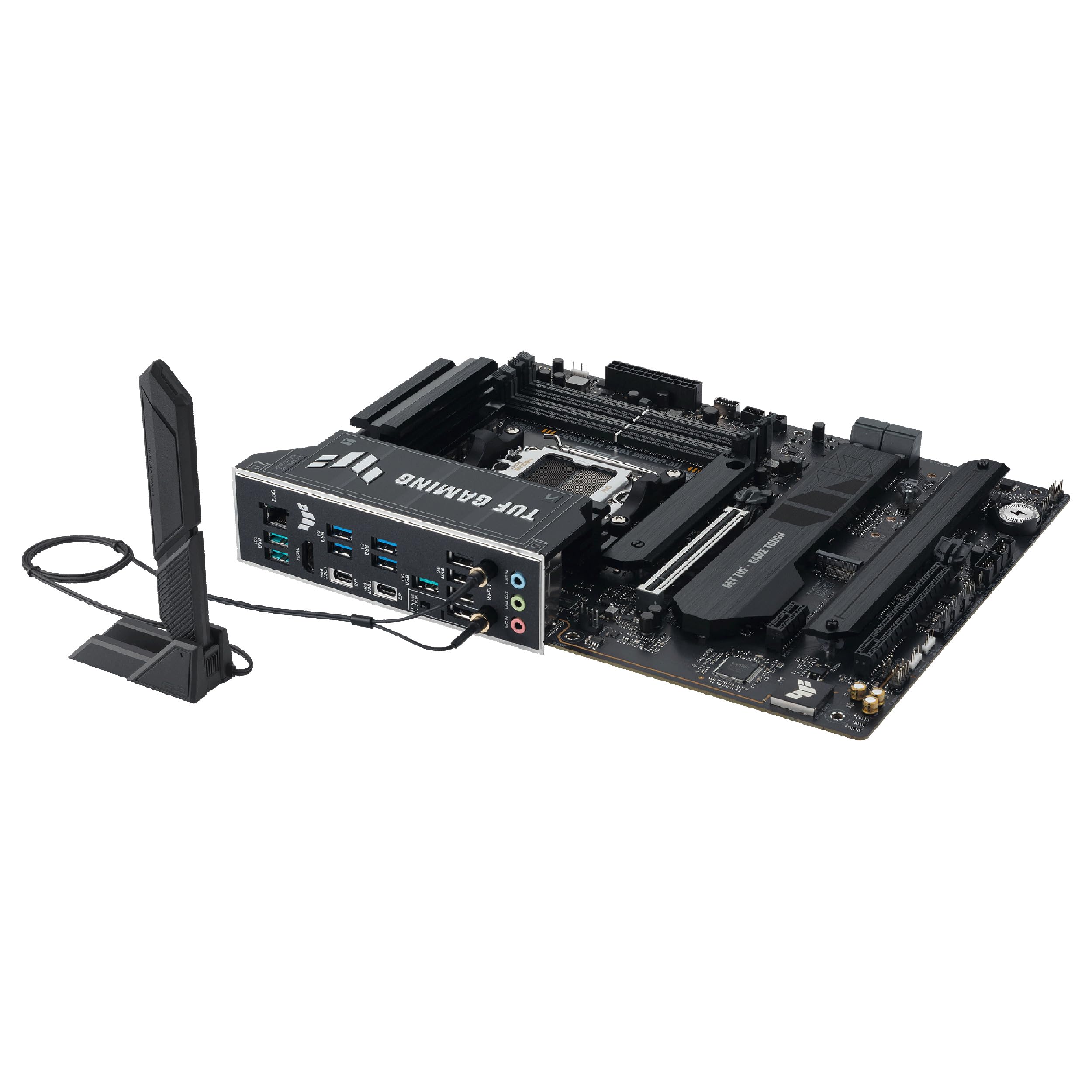 ASUS TUF Gaming X870E-PLUS WIFI7 Placa Base AMD X870E ATX, VRM de 16+2+1 Fases, DDR5, PCIe 5.0, Q-Release Slim, M.2, WiFi 7, USB4 Tipo-C, Aura Sync, AI Cooling II, AI Networking II y AI Overclocking