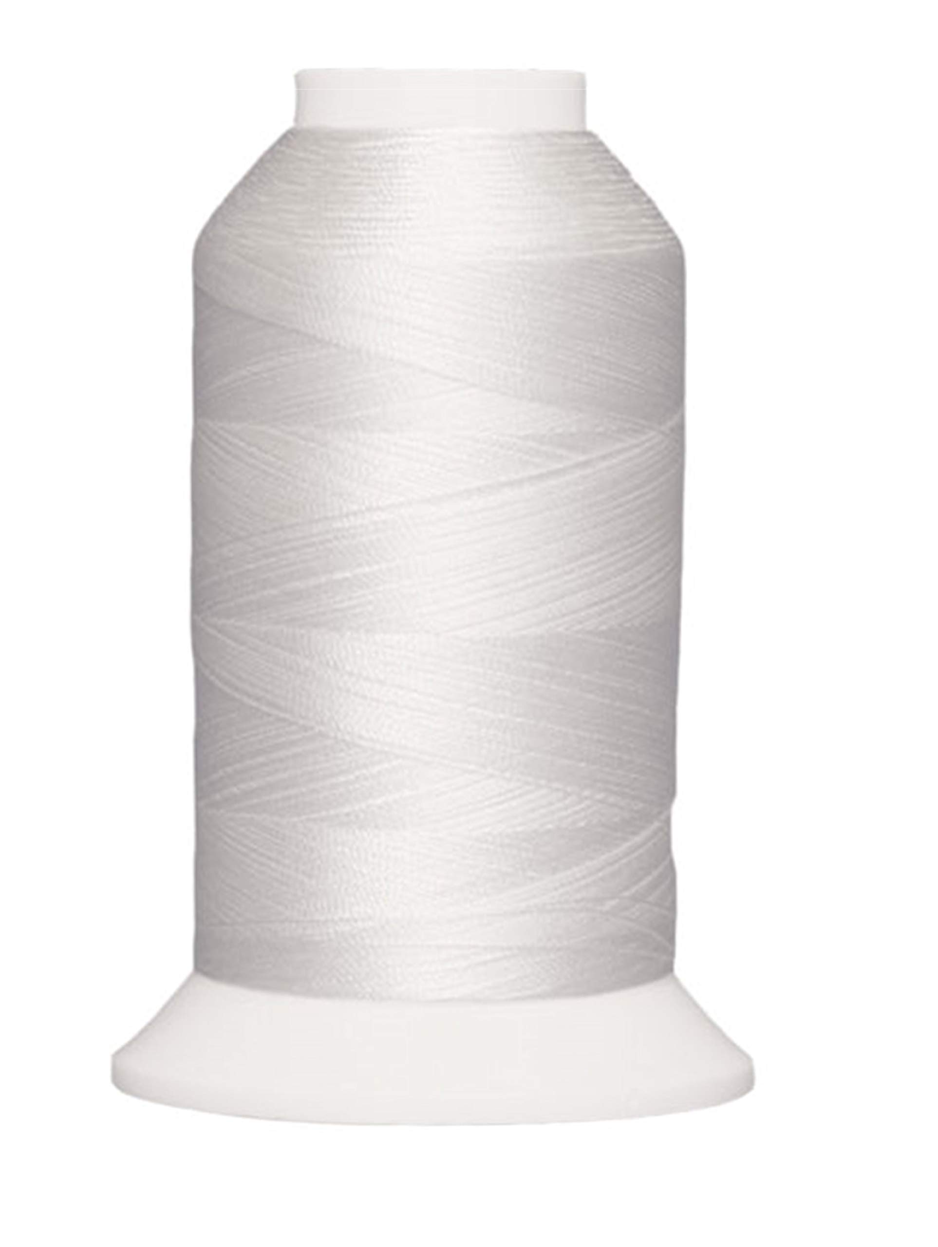 Gcs White Rayon Viscose Silk Machine Embroidery Assorted Threads, 120D/2 For Brother Babylock Janome Singer Pfaff Husqvarna Bernina Embroidery And Sewing Machines (White)