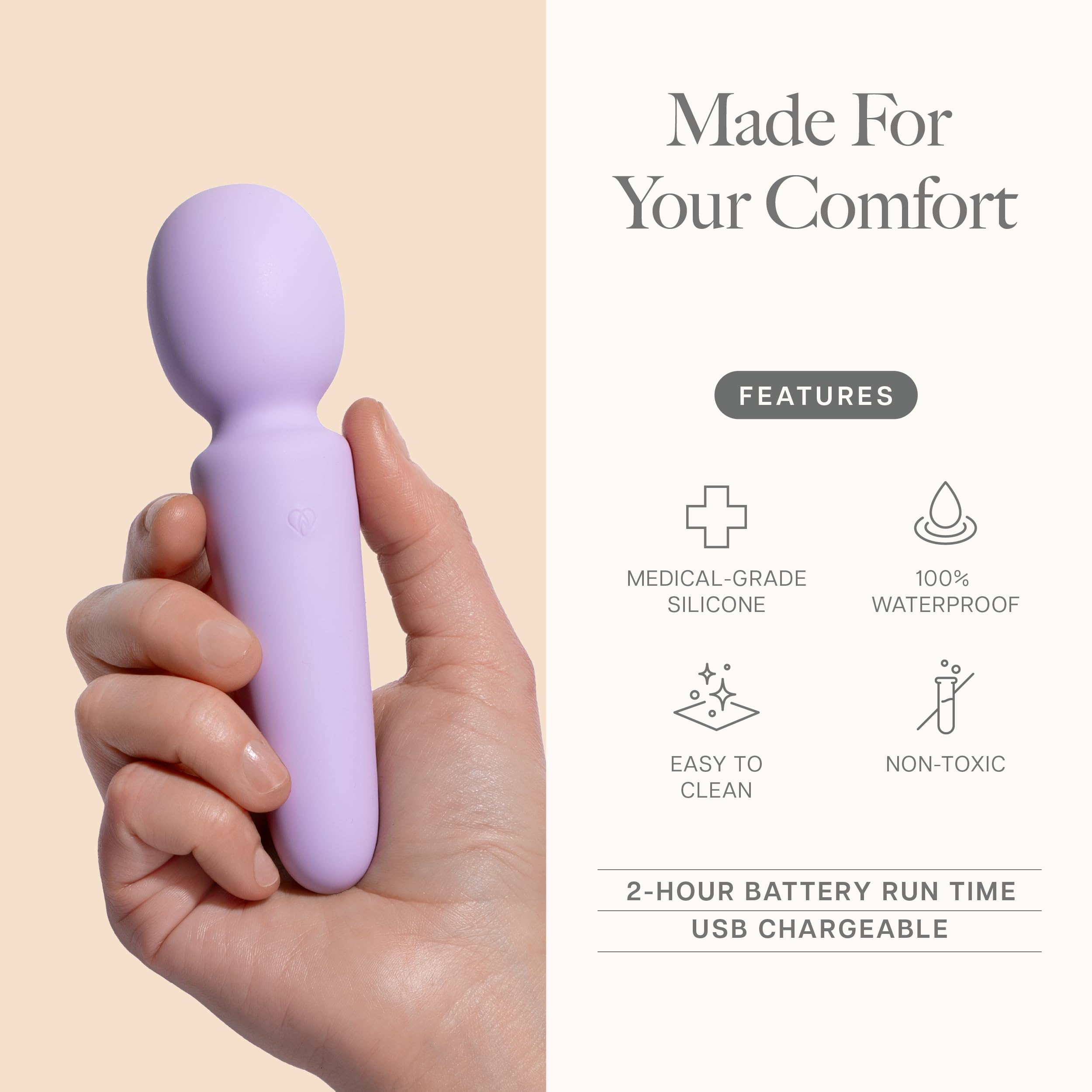 Ava Vibrator Sex Toys – 4 Hour Battery Life | Water Resistant Body Safe Silicone | Clitoral Vibrators Couples Sex Toy with multi patterns and speeds– Clit Stimulator Vibrator for Women – Discreet Gift: Purple Waterproof Mini