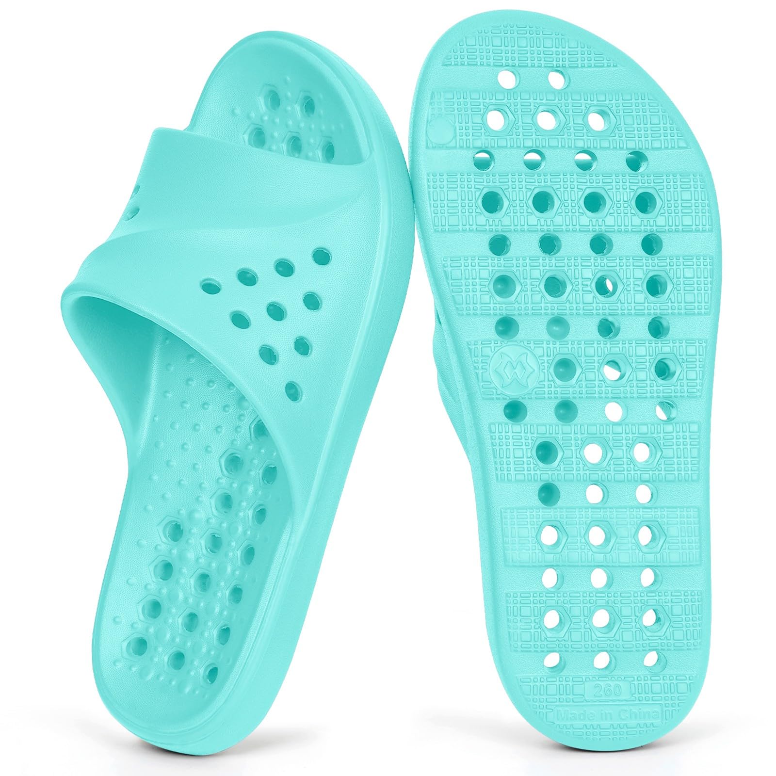 Gaatpot Zapatillas de Baño con Orificios de Drenaje para Hombre y Mujer, Antideslizantes,Secado Rápido — view 13