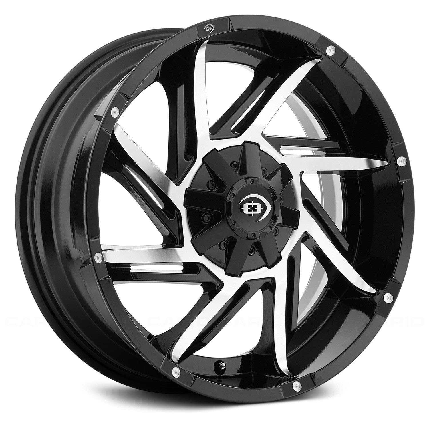 Vision 422 Prowler 18" Black/Machined Off-Road Wheel (-12mm Offset)