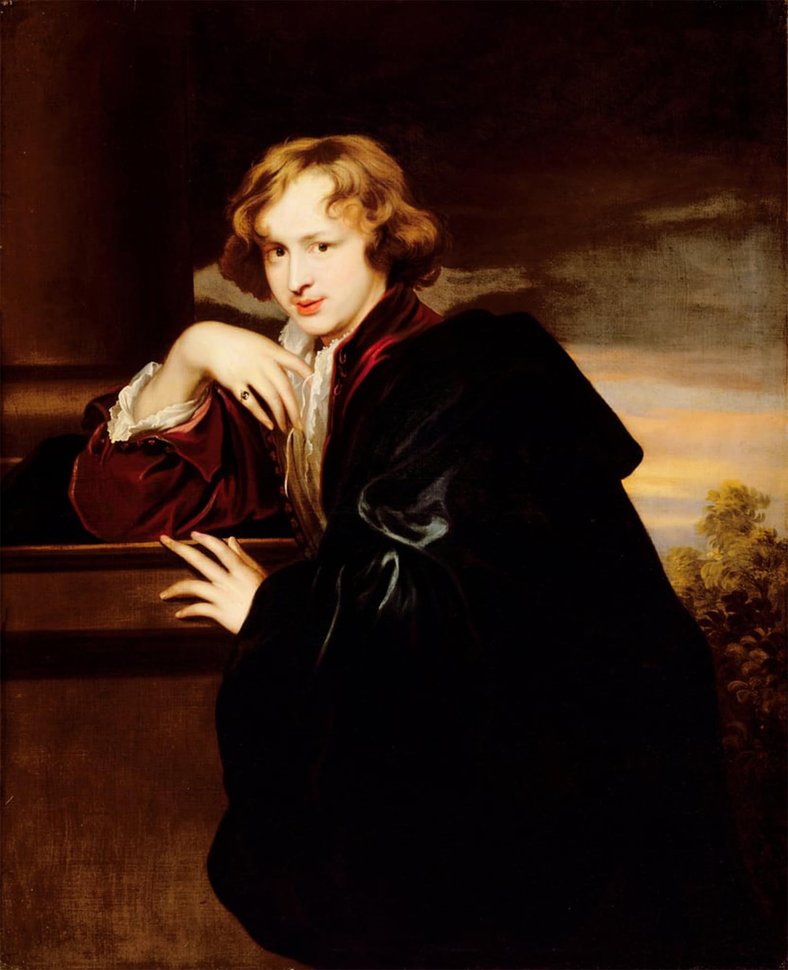 Tableau abstrait portrait Sir Van Dyck affiche 60x90cm - 5
