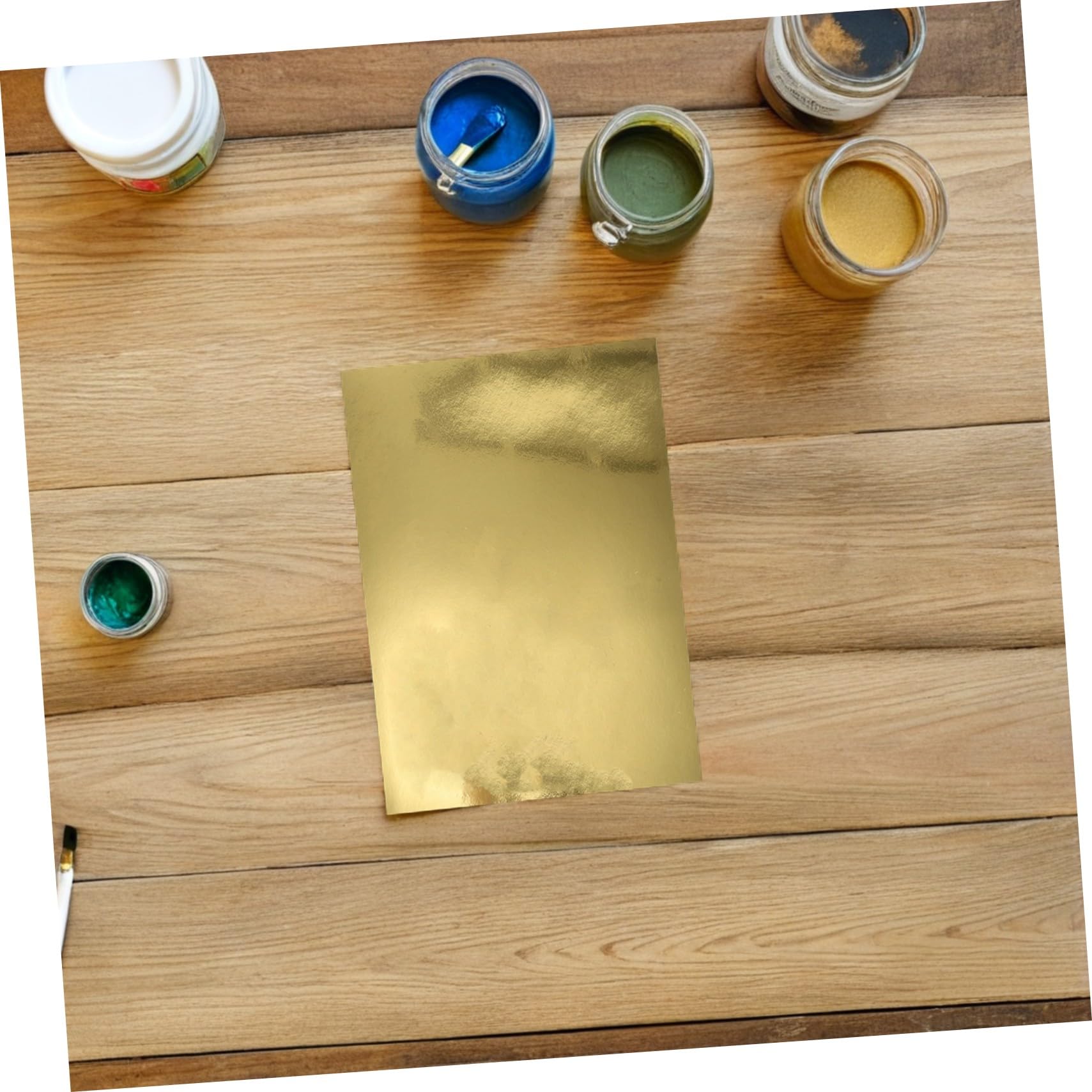 Cartoncino Metallizzato a Specchio Oro A4 70 Pezzi per Scrapbooking | Finitura Lucida, Trama , Facile da Piegare, Formato Pratico per Pittura e Lavori Creativi