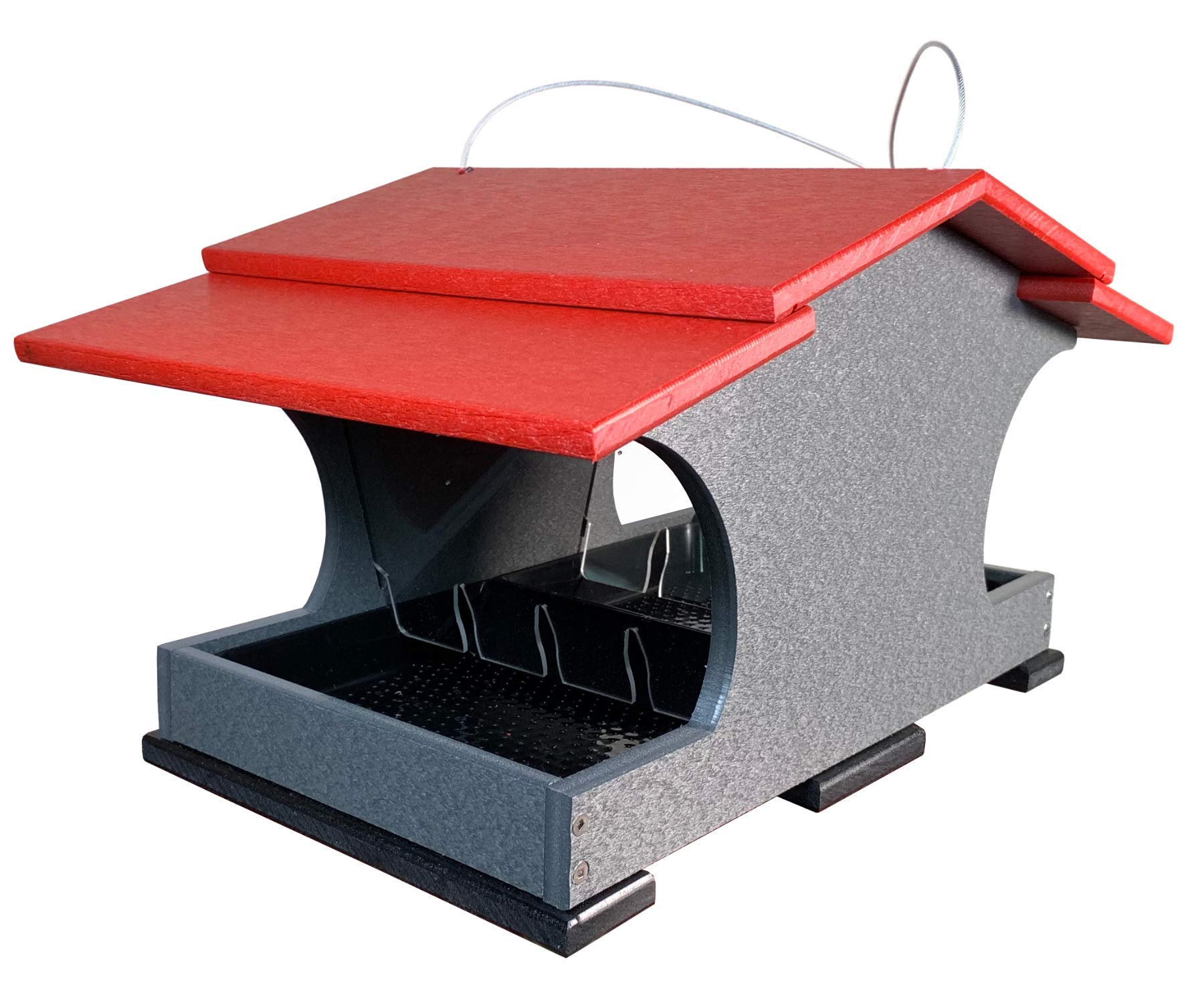 JCS Wildlife Large Poly Hopper Bird Feeder - Mounting Pole Bundles Available! - Picture 13 of 48