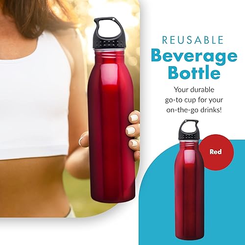 Miniatura 2 de Simply Green Solutions Slim Line - Botella de agua de acero inoxidable con capacidad de 24 onzas