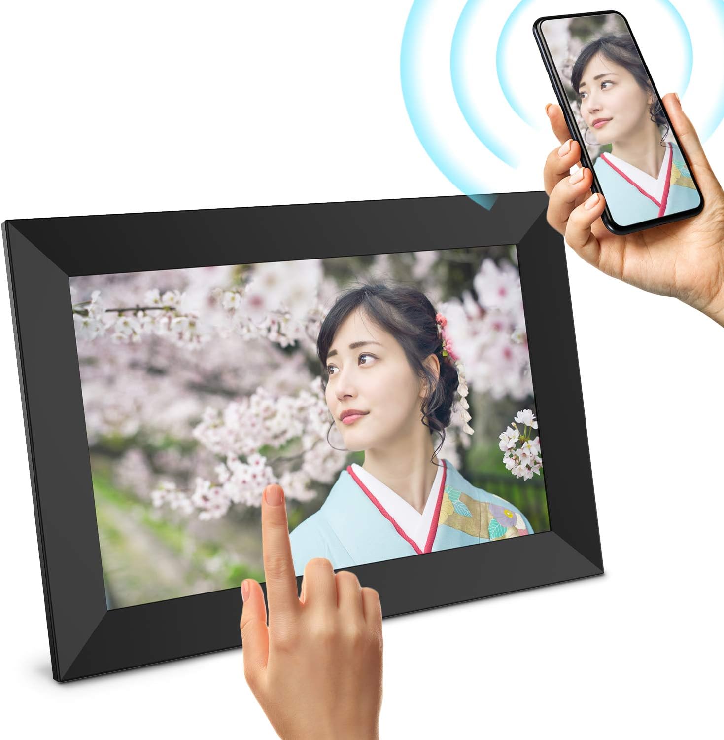 Amazon デジタルフォトフレーム WiFi対応 フォトフレーム 10インチ IPS タッチパネル 1280*800 広視野角 16GB