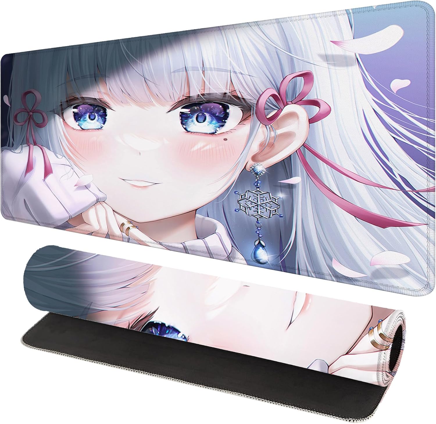 Amazon.co.jp: Mouse Pad Gaming XXL Cute Girl Laptop Pad Large Rubber ...