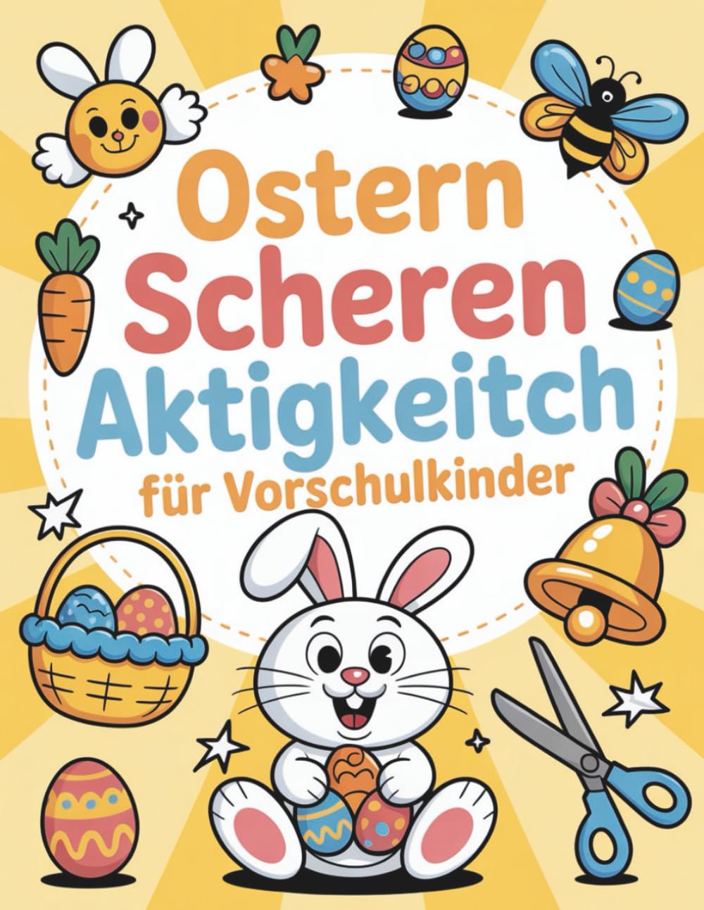 Ostern Scheren Fähigkeiten Aktivitätsbuch Für Vorschulkinder: Einfache Schneideübungen für kleine Kinderhände