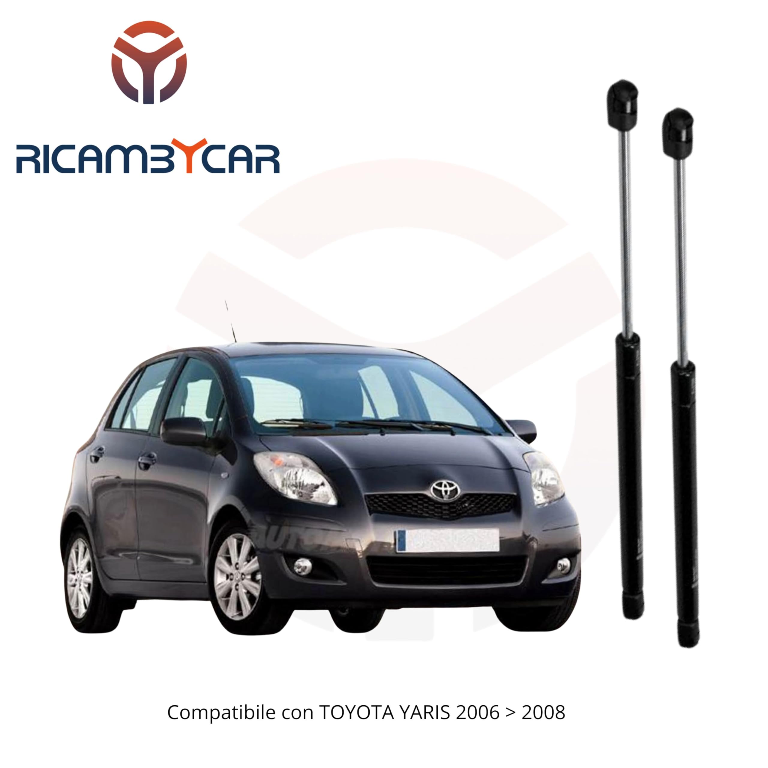 Coppia Molle a Gas Portellone Posteriore Compatibile con Toyota YARIS 2006 > 2008