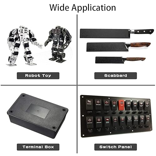 Miniatura 7 de DARENYI Hoja de plástico ABS negro, 12 x 16 pulgadas 18 pulgadas de grosor (0.118 in), flexible que la hoja de plexiglás, moldeable que la lámina