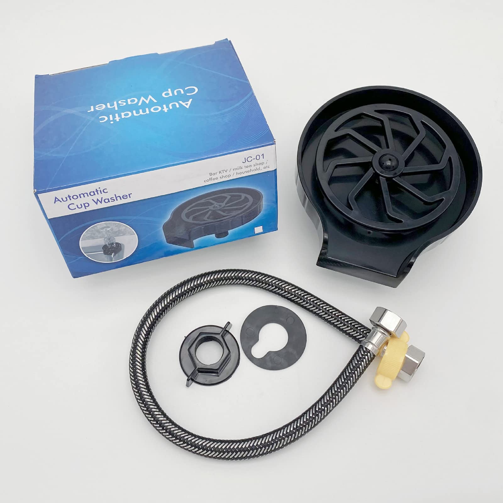Lavabicchieri per lavello da Cucina, Lavabottiglie ad Alta Pressione, Sciacquatrice per Tazze per rubinetti, Pulitore per Tazze rotanti ABS 360, Lavabottiglie per lavello da Cucina per Bar